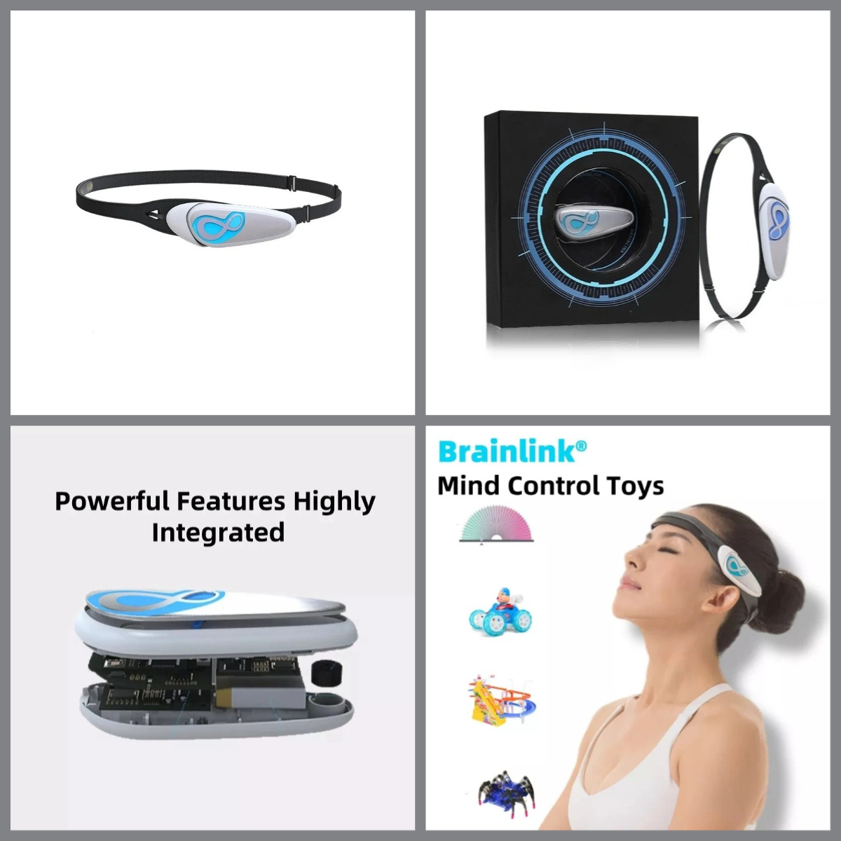 Meditation Headband Eeg - Faixa de cabeça com eletrodos secos