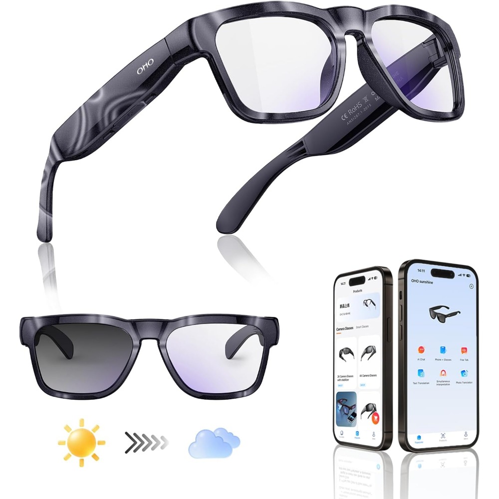 Smart Glasses Lens - Óculos Inteligentes com Áudio Bluetooth, Chamadas