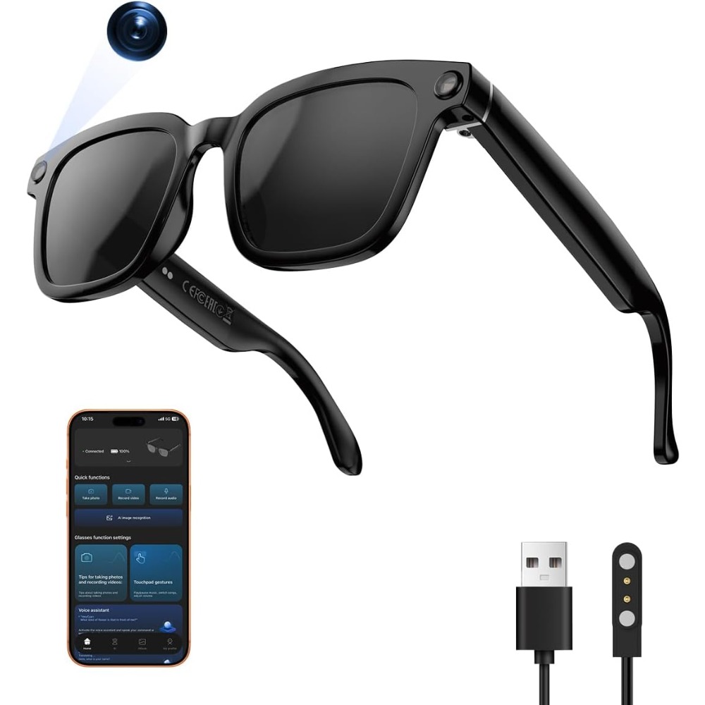 Smart Glasses Lens - Óculos com Câmera HD Inteligente com