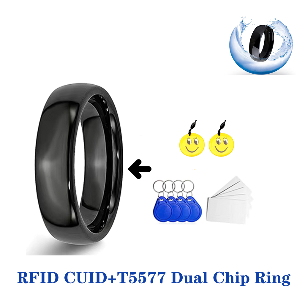 Smart Ring Nfc Pay - RFID inteligente chip duplo nfc anel