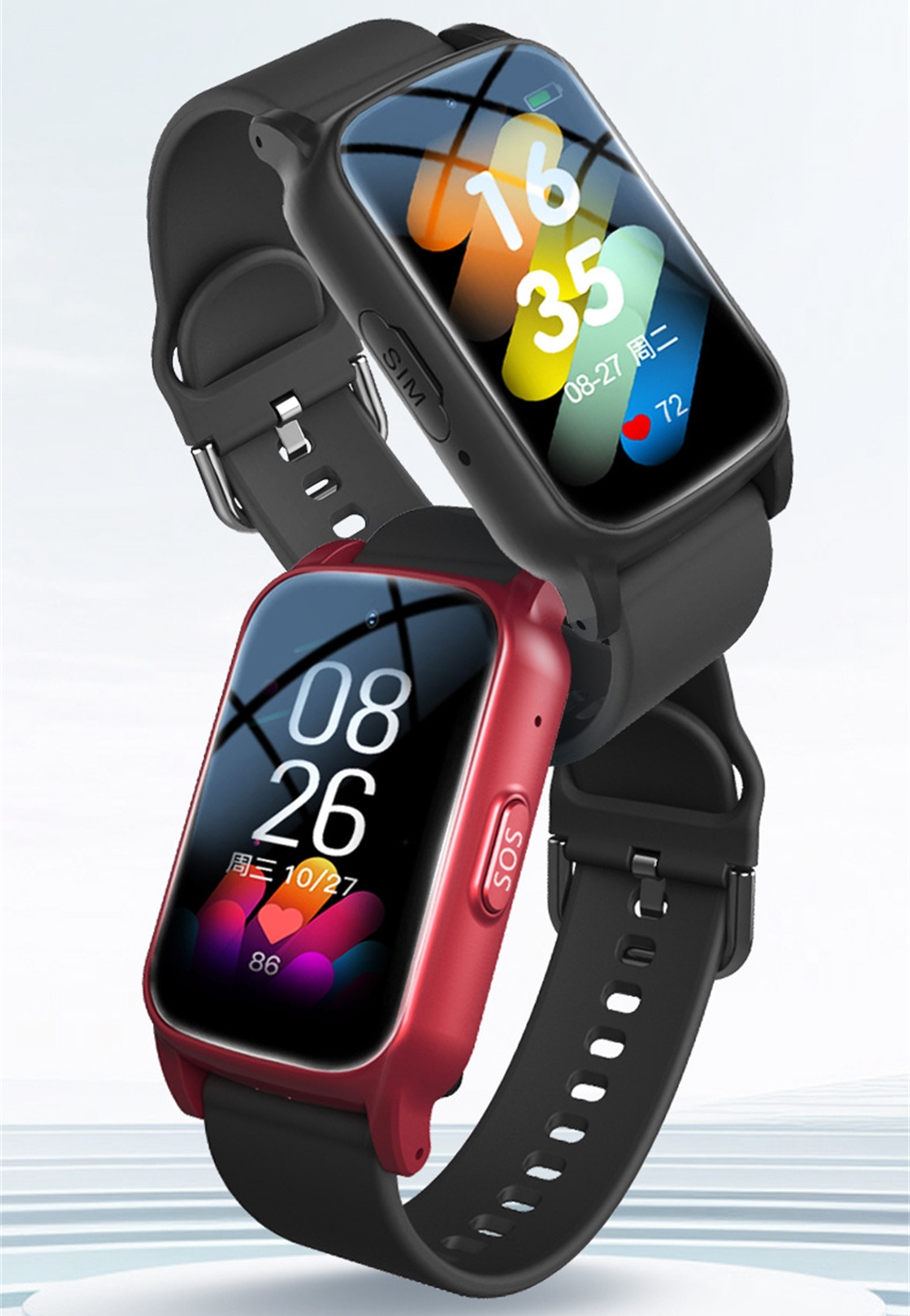 Fall Detection Watch - Relógio inteligente para idosos com GPS,