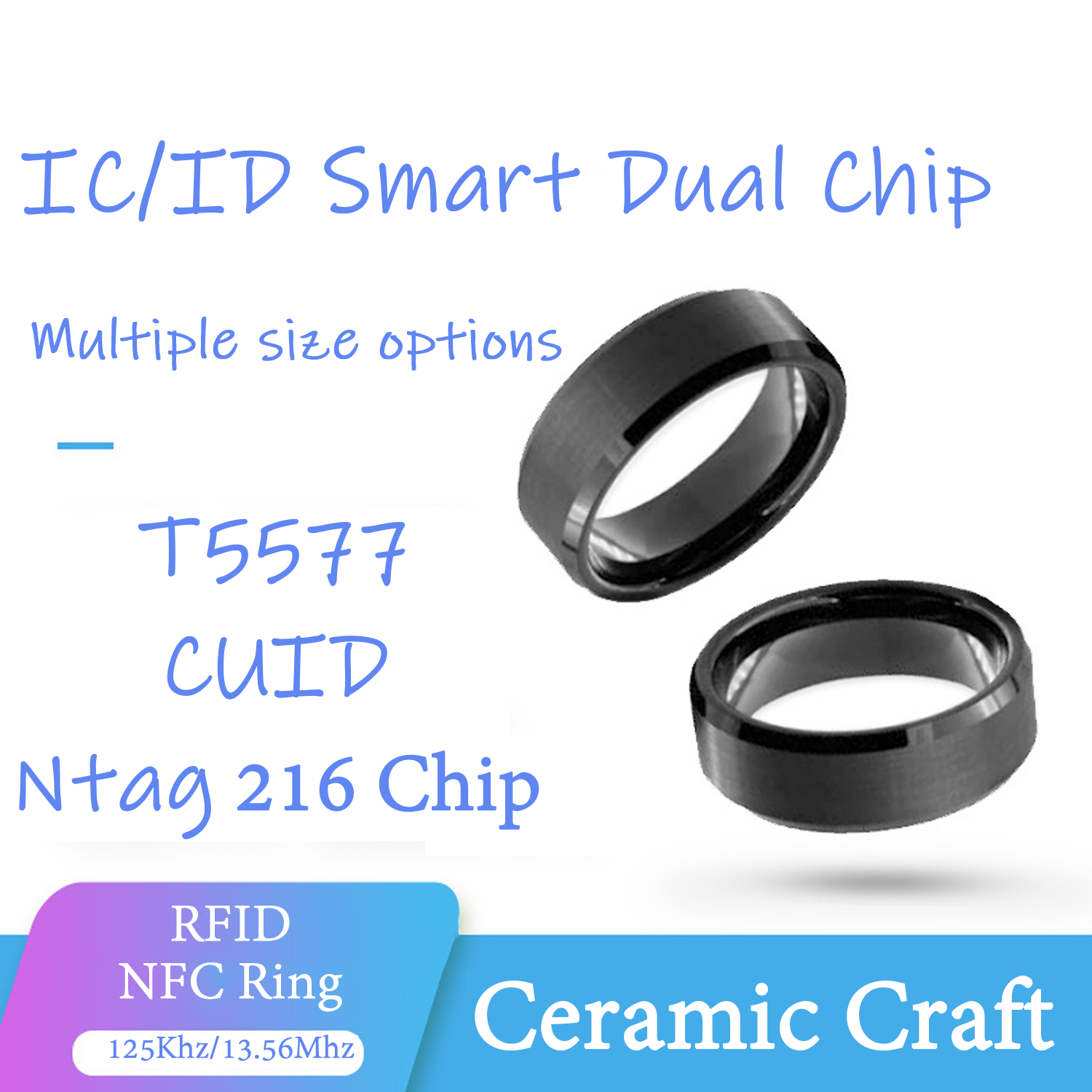 Smart Ring Nfc Pay - Cuid t5577 anel clone de chip