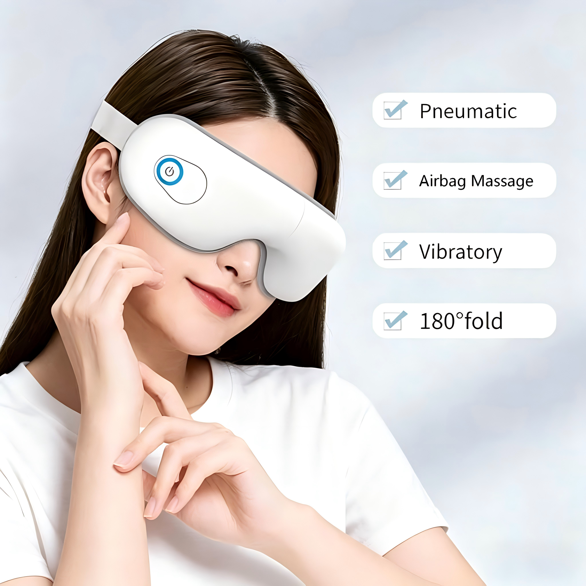 Light Therapy Glasses - Máscara Massageadora de Olhos Dobrável com