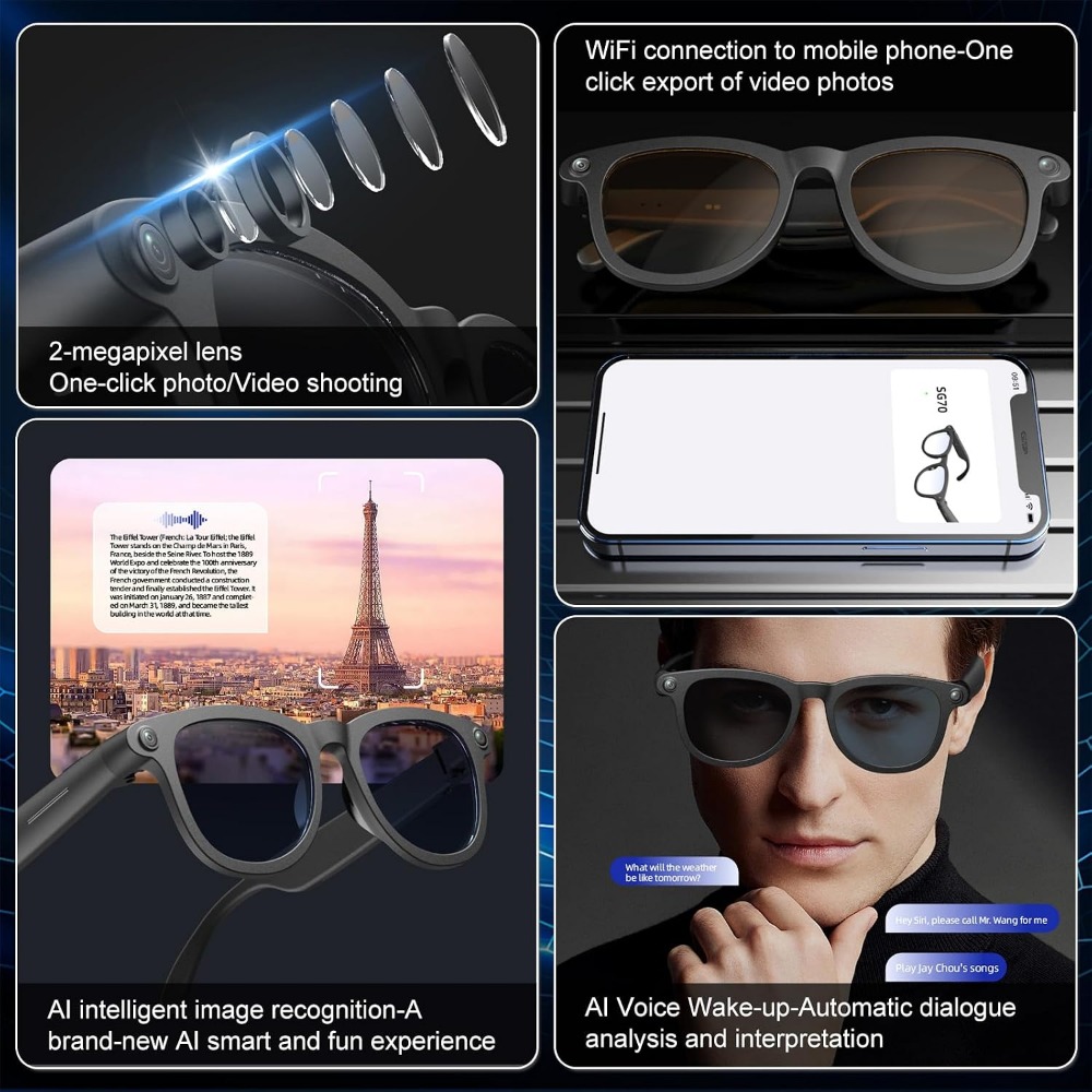 Óculos Inteligentes com Câmera - Smart Glasses Lens avaliação e preço