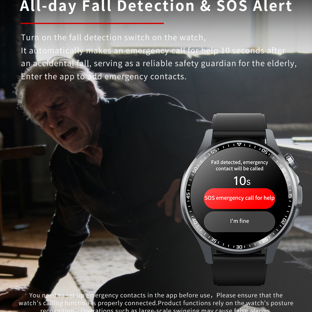 Relógio Inteligente Masculino  - Fall Detection Watch avaliação e preço