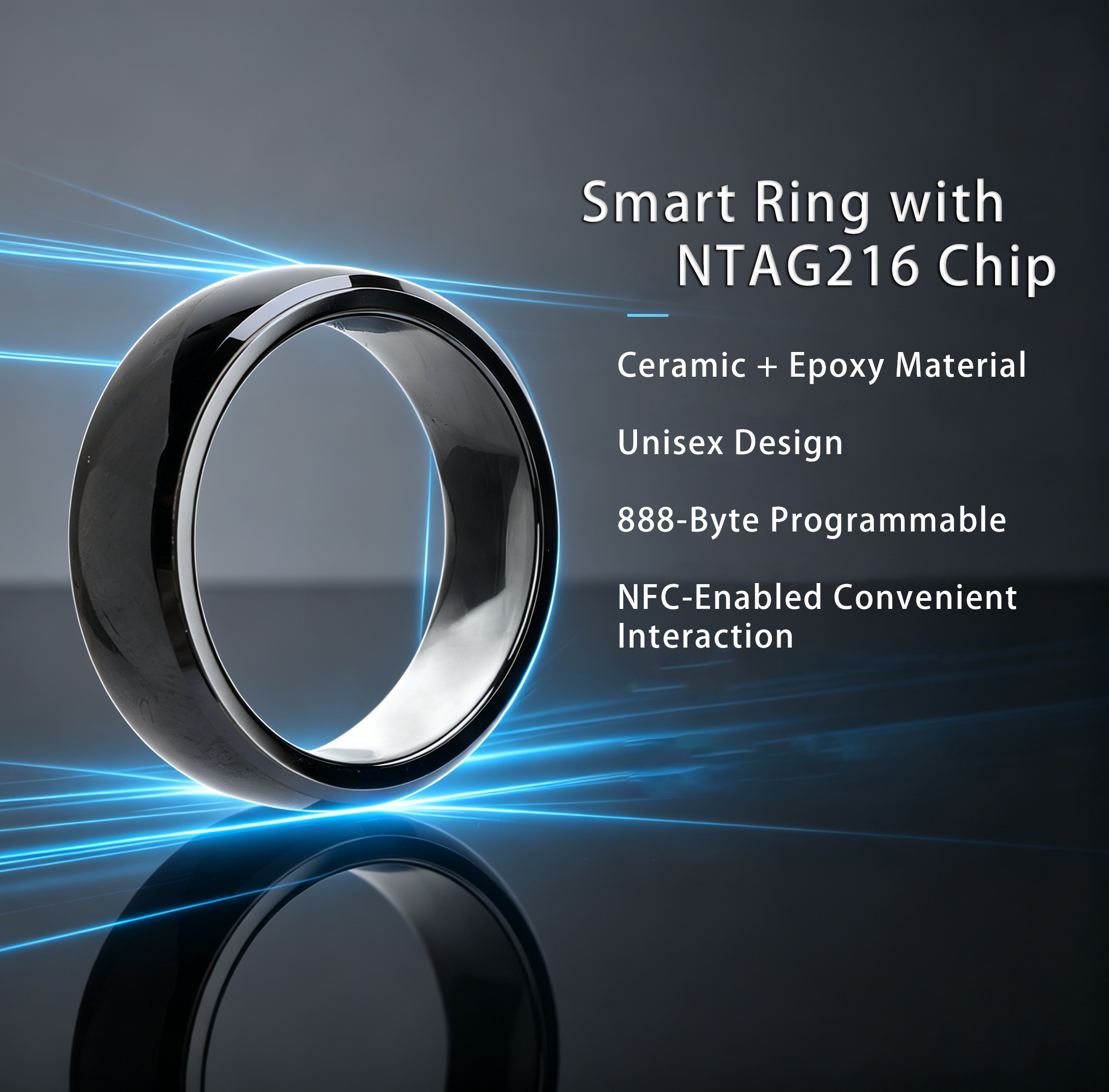 Anel Inteligente de Cerâmica C - Smart Ring Nfc Pay avaliação e preço