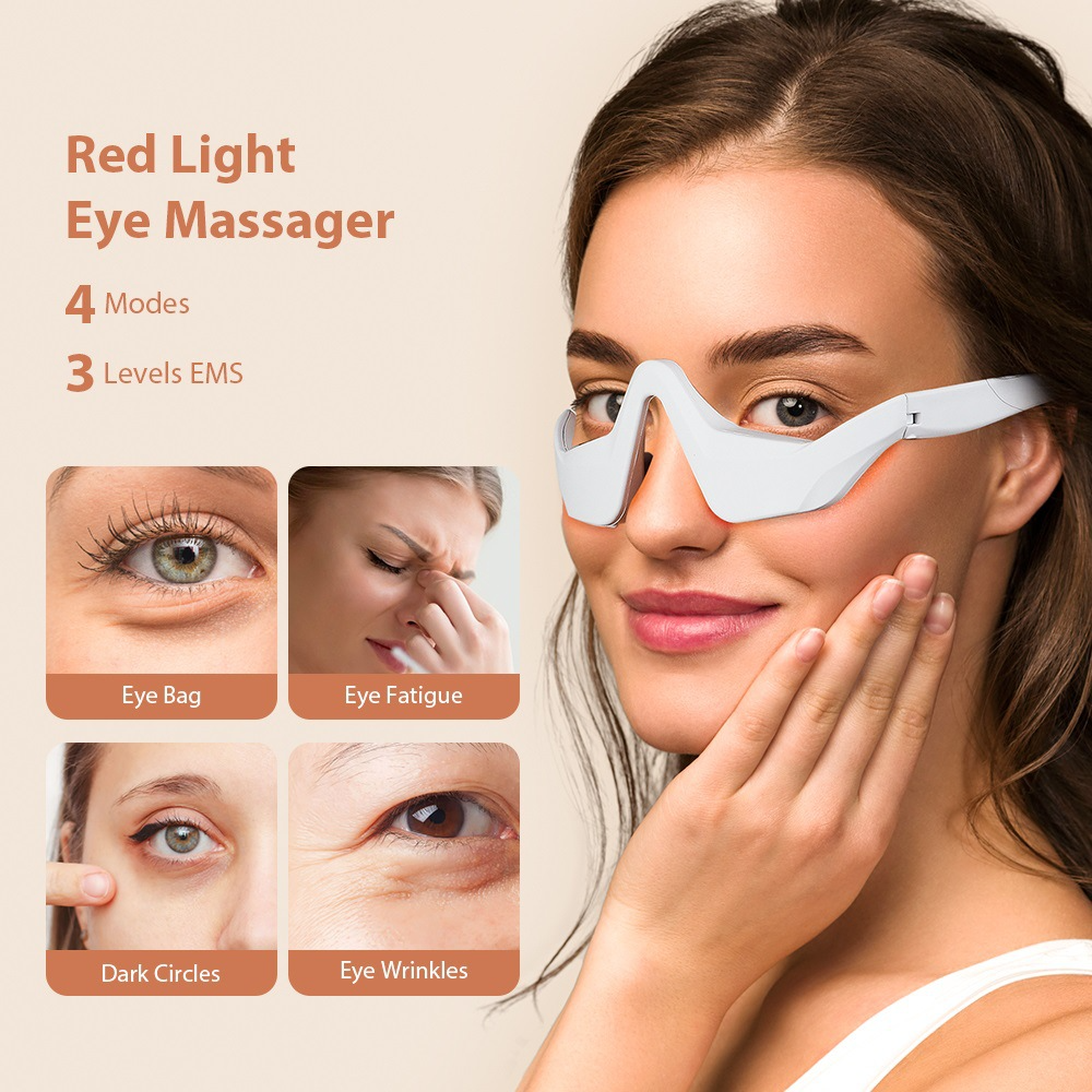 Massageador de olhos sob óculo - Light Therapy Glasses avaliação e preço