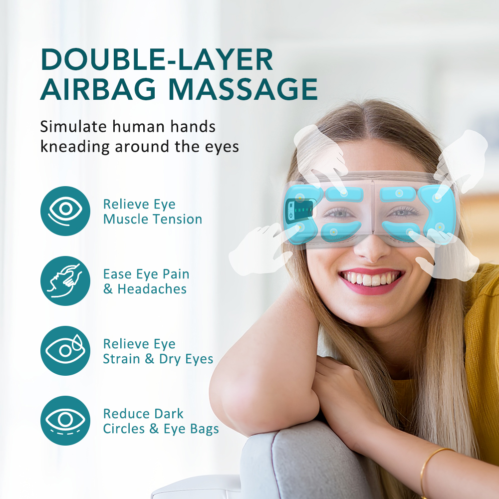 Dobrável olho pressão de ar ma - Light Therapy Glasses avaliação e preço