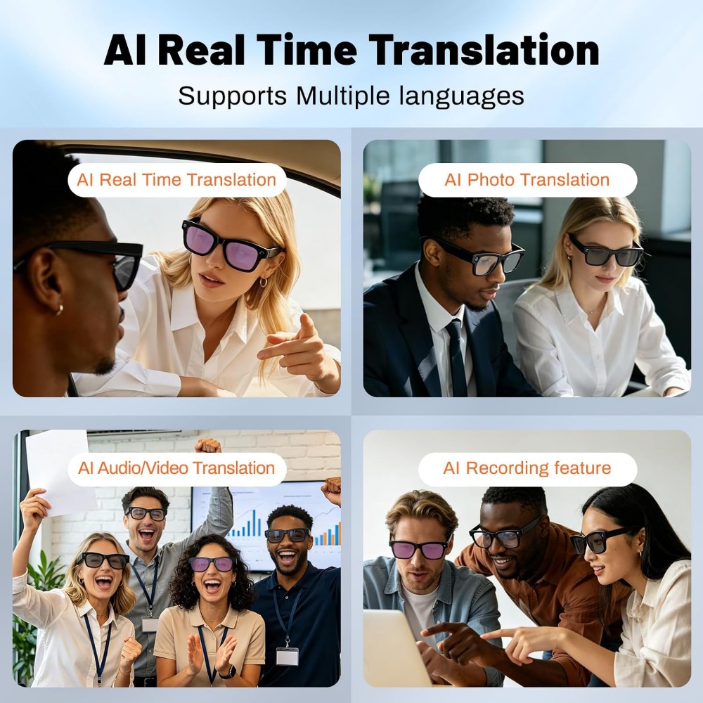 Óculos Inteligentes com Traduç - Smart Glasses Lens avaliação e preço
