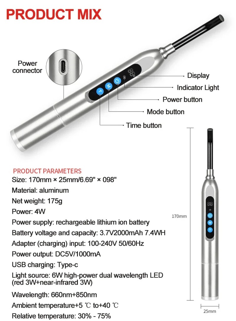 Dispositivo de terapia de luz  - Galvanic Skin Sensor avaliação e preço
