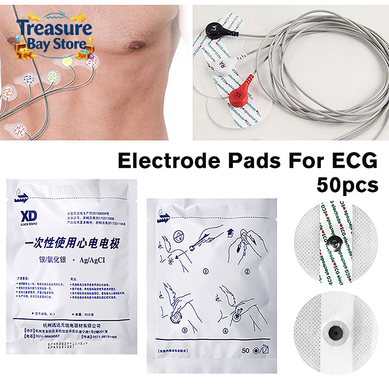 50 Eletrodos de ECG Descartáve - Ecg Patch Monitor avaliação e preço