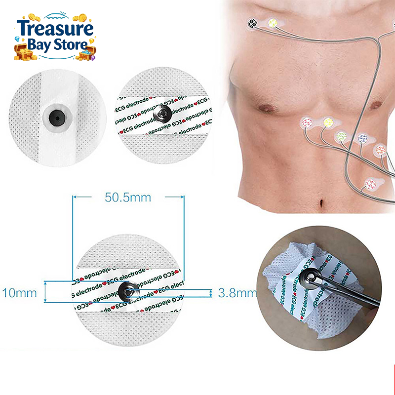 50 Eletrodos de ECG Descartáve - Ecg Patch Monitor avaliação e preço